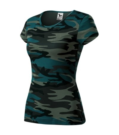 Camo Pure C22 Koszulka damska camouflage petrol 2XL