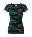 Camo Pure C22 Koszulka damska camouflage petrol 2XL