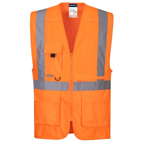 Kamizelka Hi-Vis Executive z kieszenią na tablet Orange