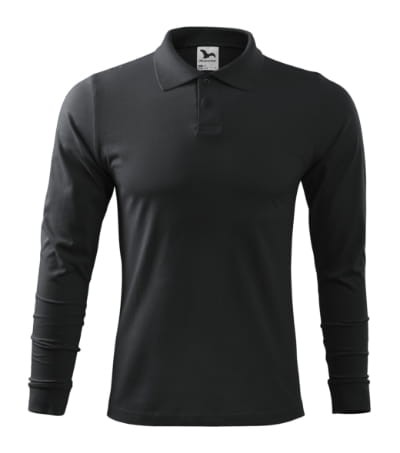 Single J. LS 211 Koszulka polo męska ebony gray S