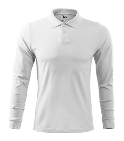 Single J. LS 211 Koszulka polo męska biały