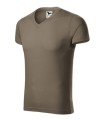 Slim Fit V-neck 146 Koszulka męska army