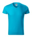Slim Fit V-neck 146 Koszulka męska turkus