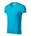 Slim Fit V-neck 146 Koszulka męska turkus
