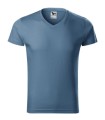 Slim Fit V-neck 146 Koszulka męska denim