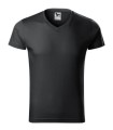 Slim Fit V-neck 146 Koszulka męska ebony gray