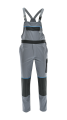 Spodnie ogrodniczki SKIPER  (SZARY/CZARNY)