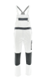 Spodnie ogrodniczki SKIPER (BIAŁY/SZARY)