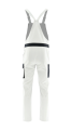 Spodnie ogrodniczki SKIPER (BIAŁY/SZARY)