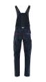 Spodnie ogrodniczki ACTIFLEX (CZARNY/CZERWONY)