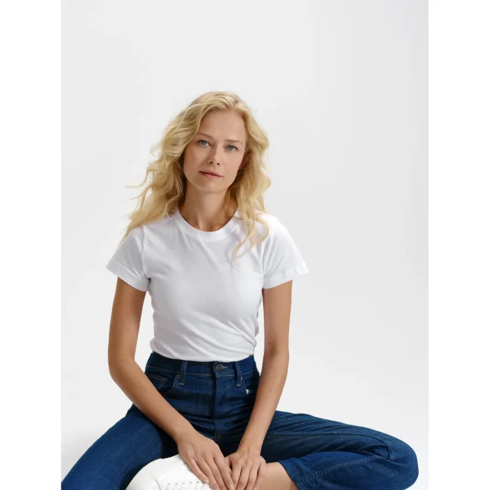 T-shirt damski Malfini Basic 134 biały - obrazek 9