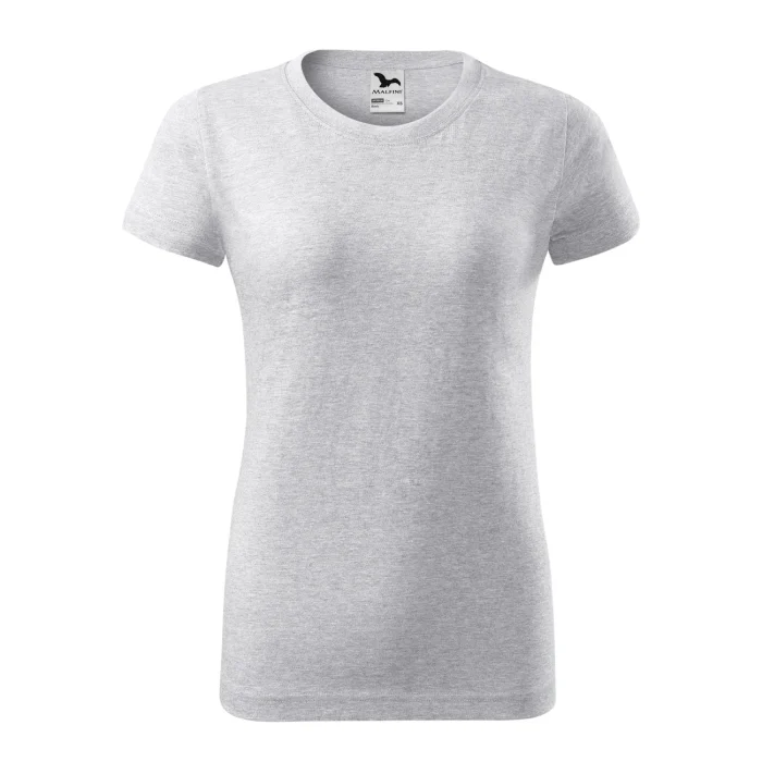 T-shirt damski Malfini Basic 134 jasnoszary melanż - obrazek 2