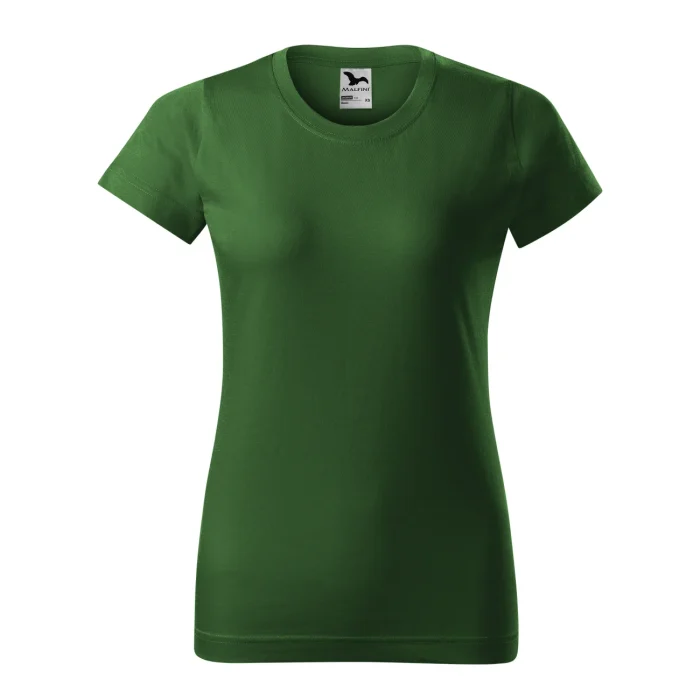 T-shirt damski Malfini Basic 134 zieleń butelkowa - obrazek 2