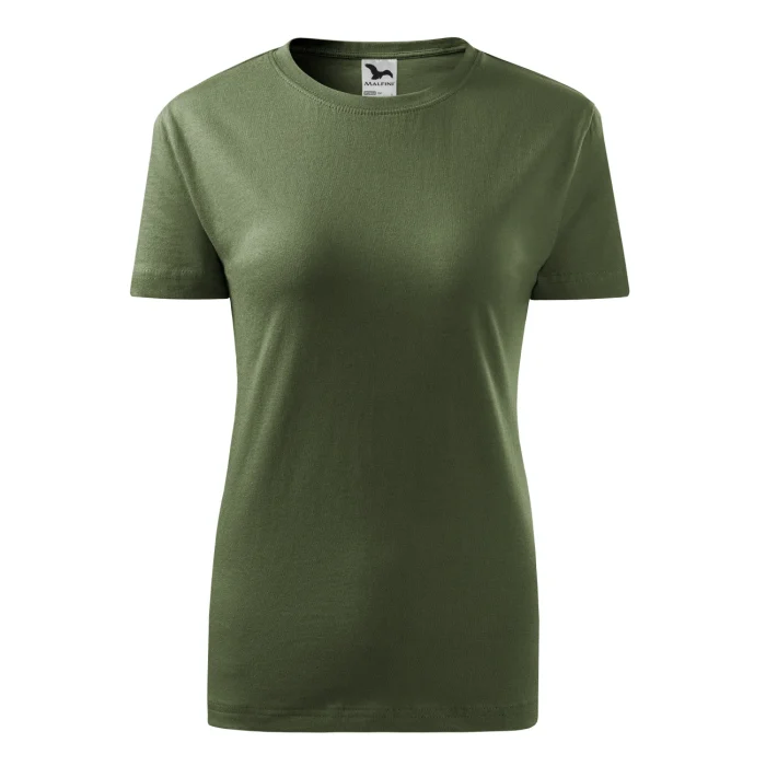 T-shirt damski Malfini Basic 134 khaki - obrazek 2
