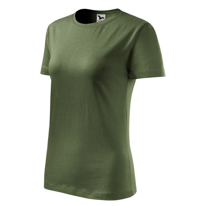 T-shirt damski Malfini Basic 134 khaki - obrazek 4