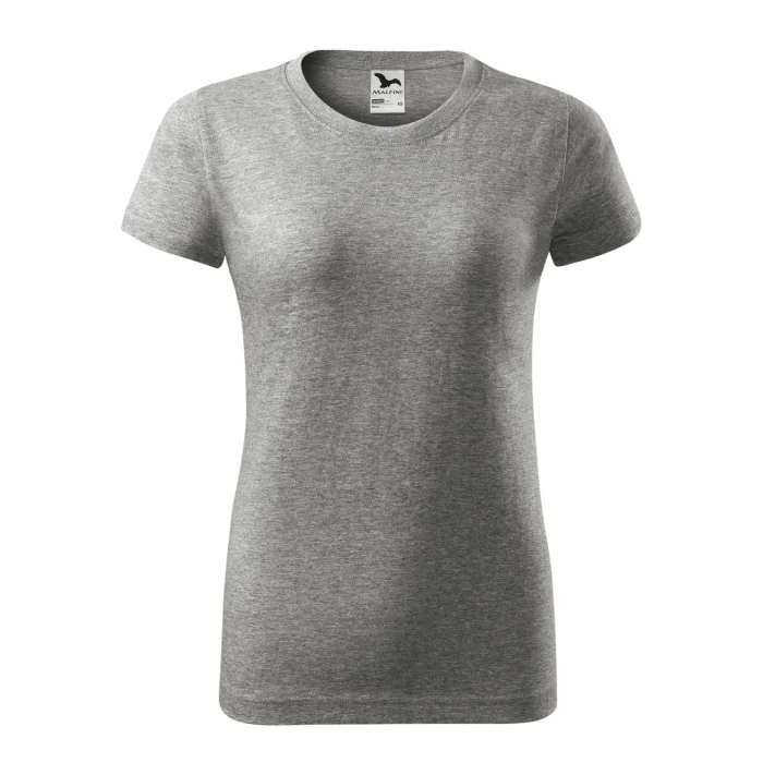 T-shirt damski Malfini Basic 134 ciemnoszary melanż - obrazek 2