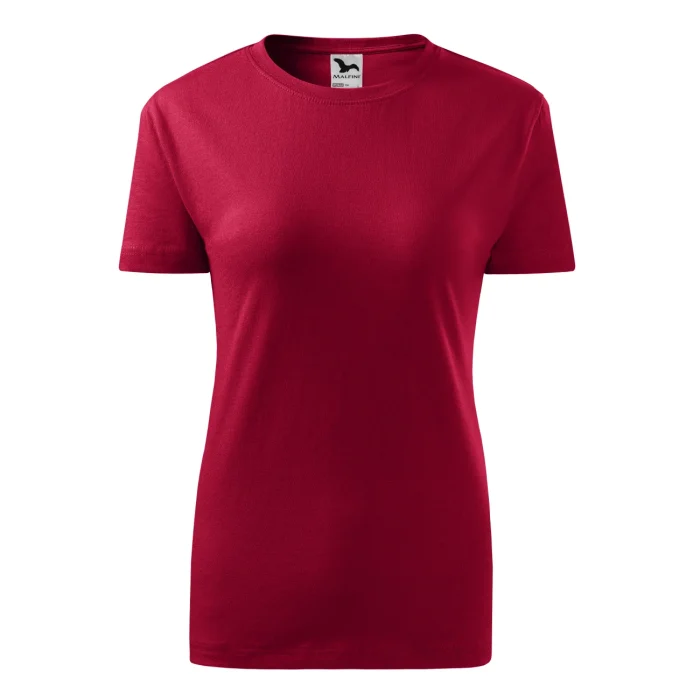 T-shirt damski Malfini Basic 134 czerwony malboro - obrazek 2