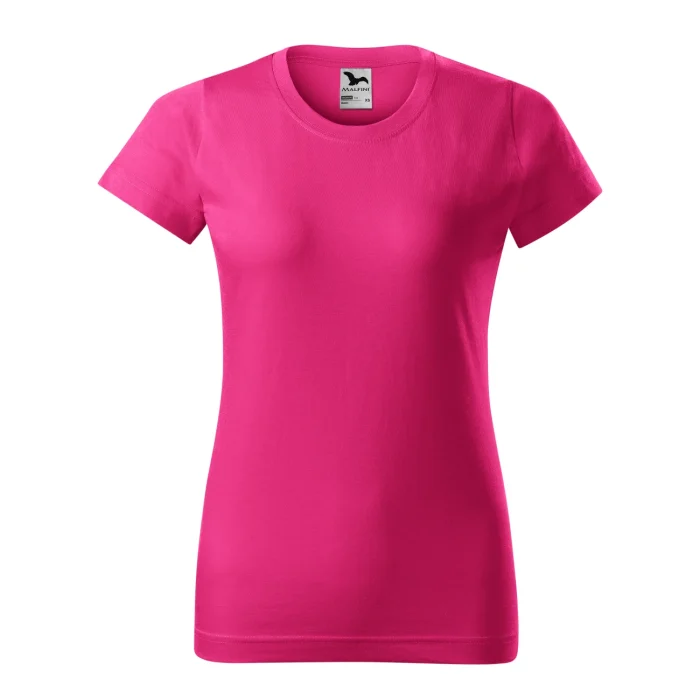 T-shirt damski Malfini Basic 134 purpurowa czerwień - obrazek 2