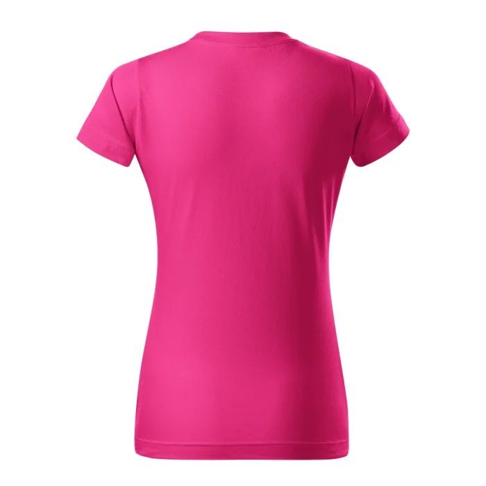 T-shirt damski Malfini Basic 134 purpurowa czerwień - obrazek 3