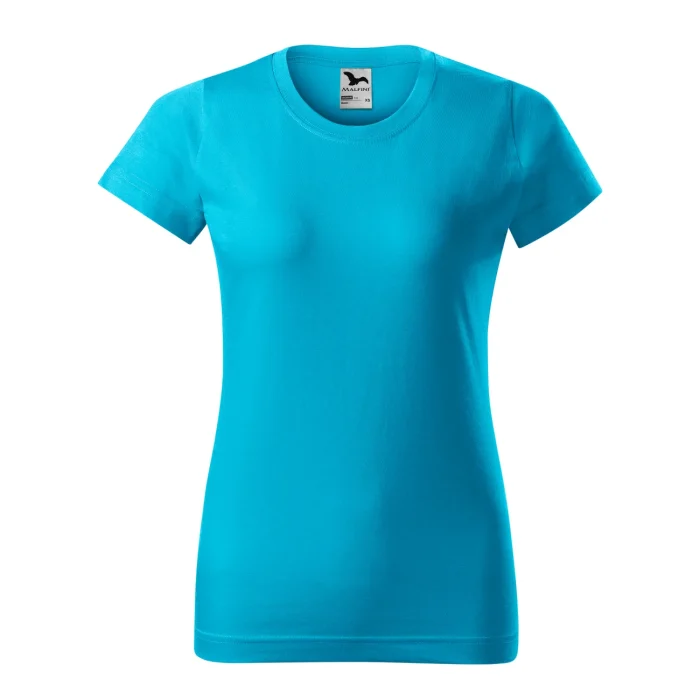 T-shirt damski Malfini Basic 134 turkusowa - obrazek 2