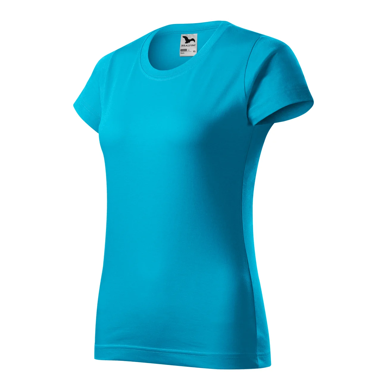 134_44_C T-shirt damski Malfini Basic 134 turkusowa - obrazek 1