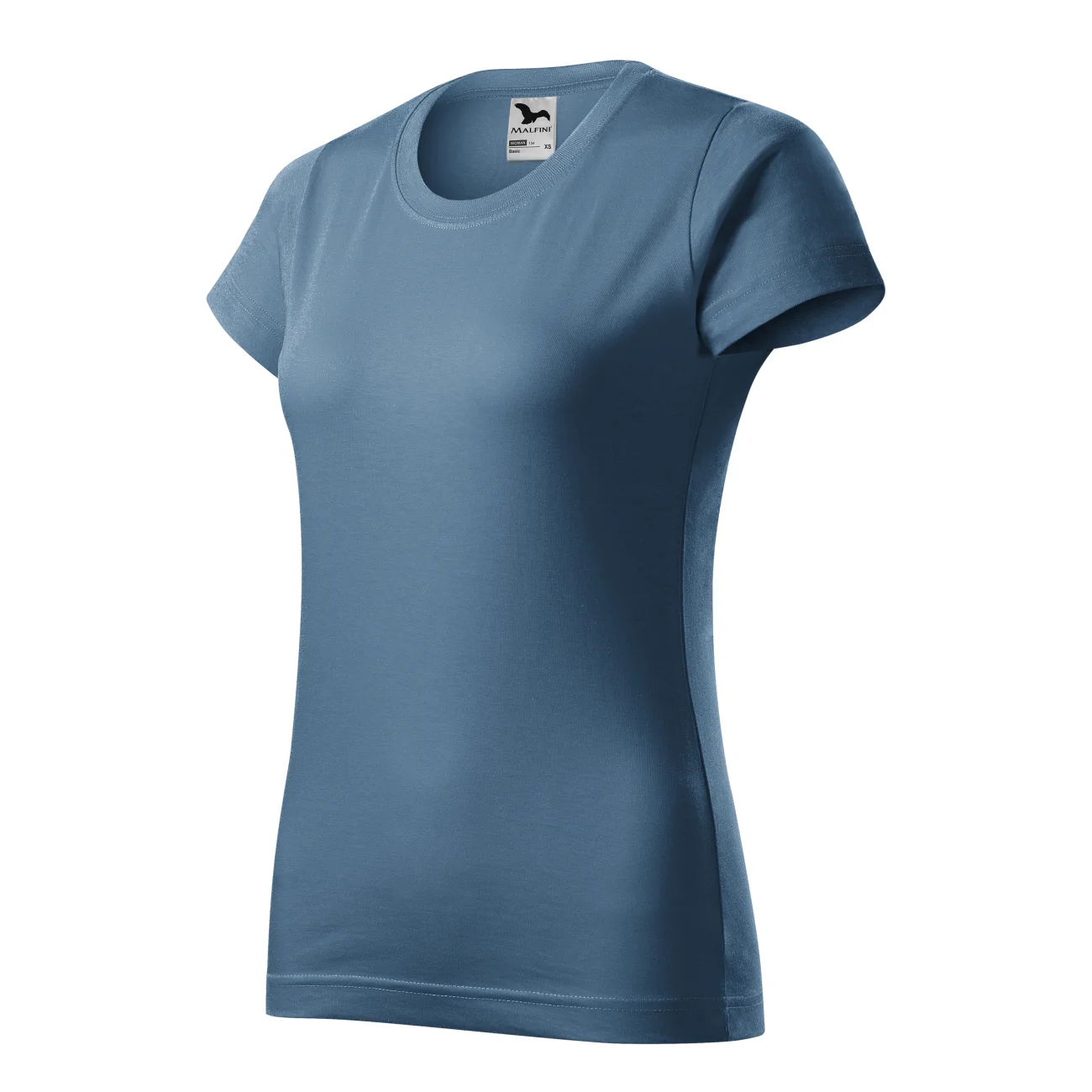 134_60_C T-shirt damski Malfini Basic 134 denim - obrazek 1