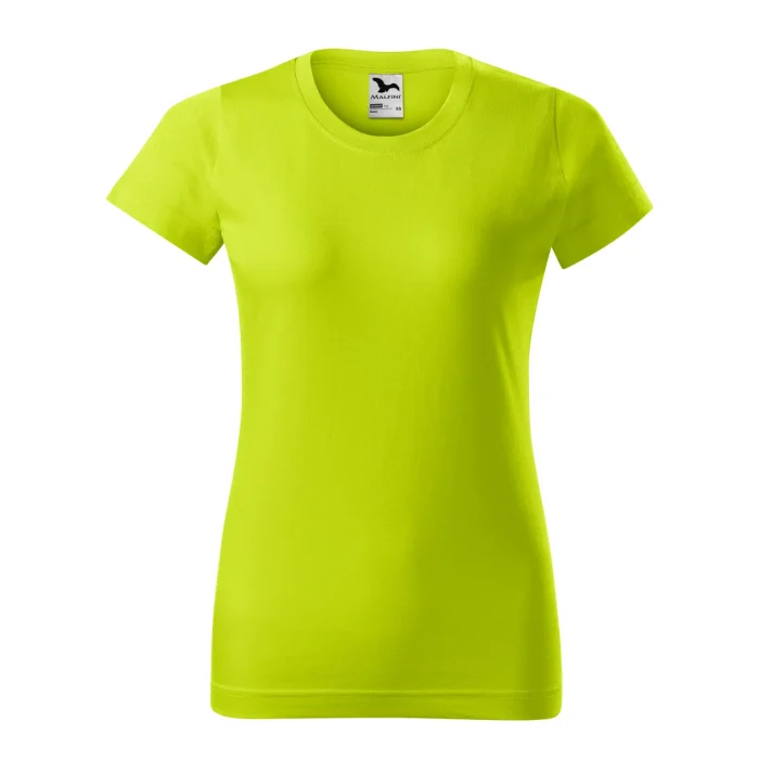 T-shirt damski Malfini Basic 134 limonkowa - obrazek 2