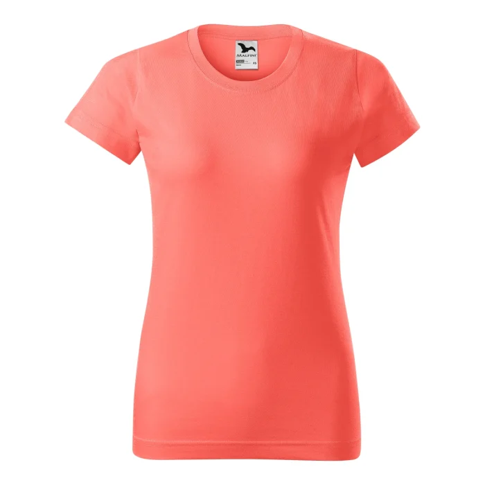 T-shirt damski Malfini Basic 134 coral - obrazek 2