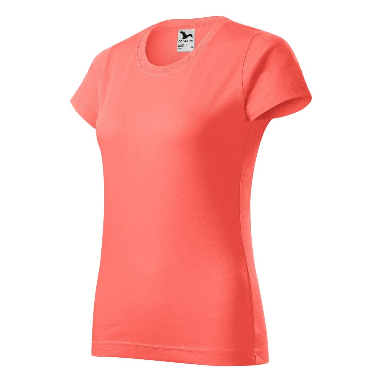 134_A1_C T-shirt damski Malfini Basic 134 coral - obrazek 1