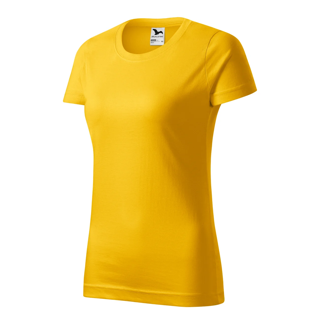 koszulka-t-hirt-malfini-zółta-basic-yellow-okragly-dekolt134_04_A (5) T-shirt damski Malfini Basic 134 żółta - obrazek 1