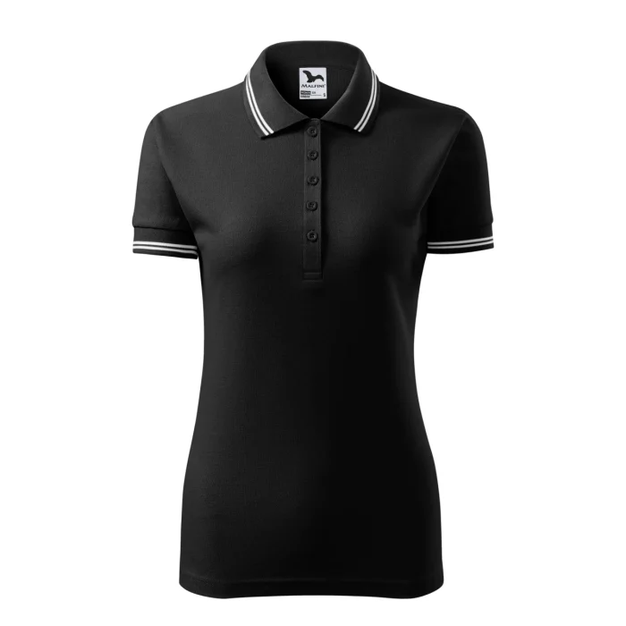 Koszulka polo damska Malfini Urban 220 czarna - obrazek 2