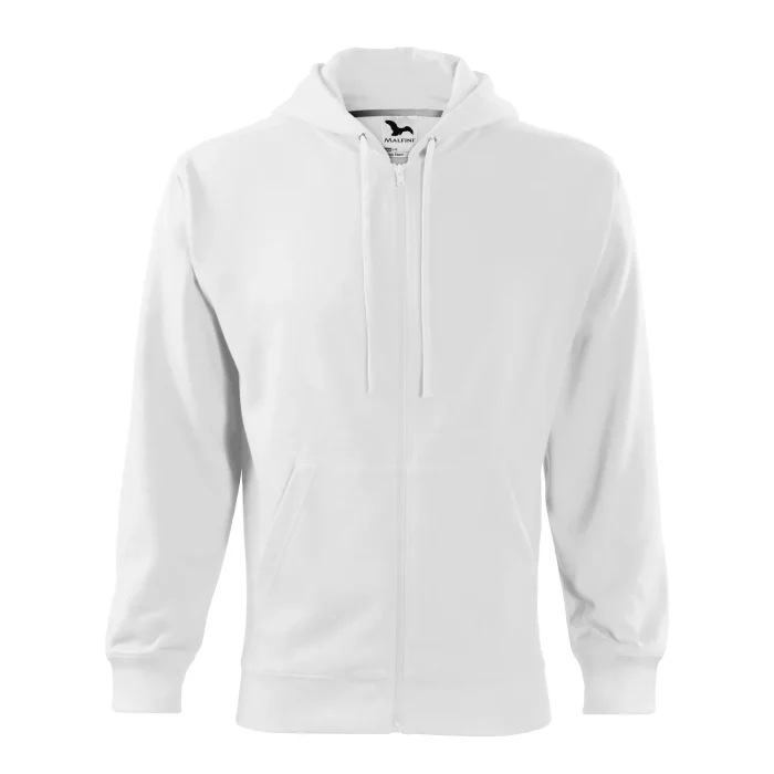 Bluza męska rozpinana Malfini Trendy Zipper 410 biała - obrazek 2