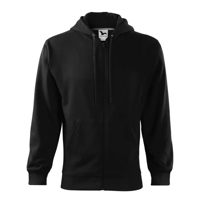 Bluza męska rozpinana Malfini Trendy Zipper 410 czarna - obrazek 2