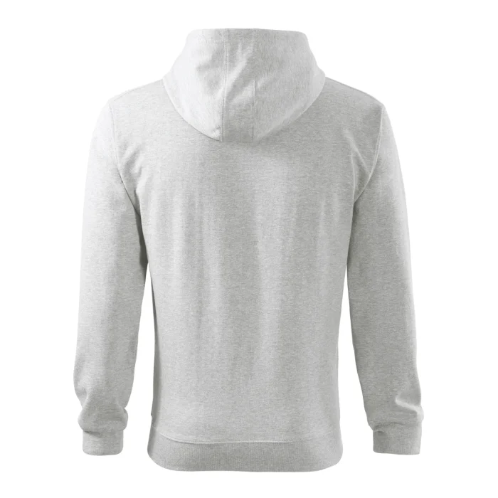 Bluza męska rozpinana Malfini Trendy Zipper 410 jasnoszary melanż - obrazek 3