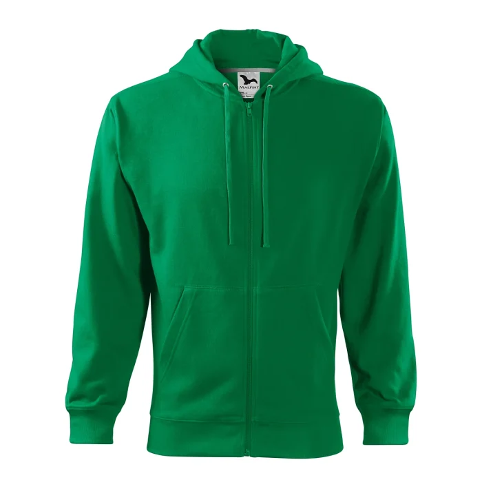 Bluza męska rozpinana Malfini Trendy Zipper 410 zieleń trawy - obrazek 2
