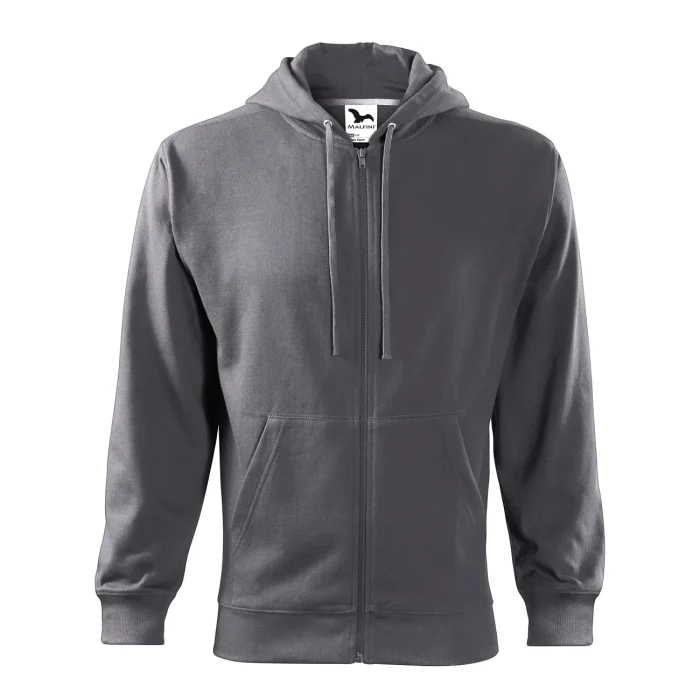 Bluza męska rozpinana Malfini Trendy Zipper 410 stalowa - obrazek 2