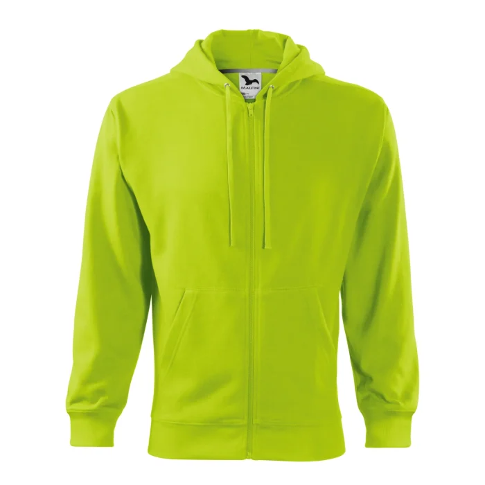 Bluza męska rozpinana Malfini Trendy Zipper 410 limonkowa - obrazek 2