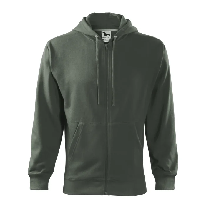 Bluza męska rozpinana Malfini Trendy Zipper 410 ciemny khaki - obrazek 2