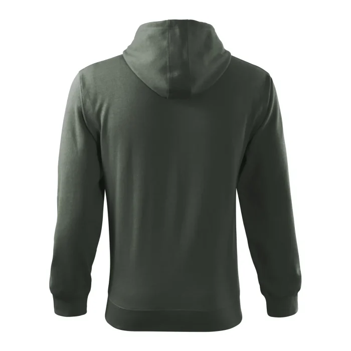 Bluza męska rozpinana Malfini Trendy Zipper 410 ciemny khaki - obrazek 3