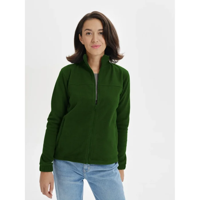 Taliowany polar damski Malfini Jacket 504 butelkowozielony - obrazek 4
