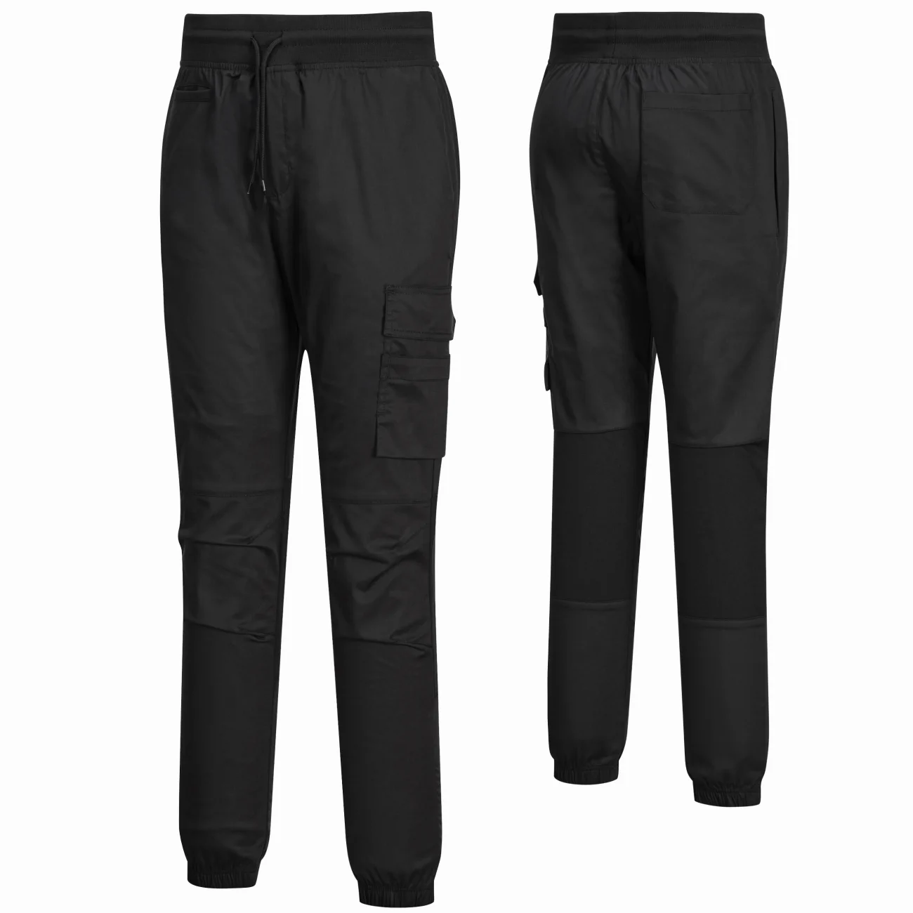 spodnie-szefa-kuchni-stretch--jogger-portwest-c074-czarne-1 Spodnie kucharskie Portwest MeshAir Pro Stretch czarne C074 - obrazek 1