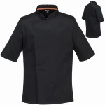 Bluza kucharska Portwest MeshAir Pro z krótkim rękawem czarna C738