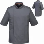 Bluza kucharska Portwest MeshAir Pro z krótkim rękawem szara C738