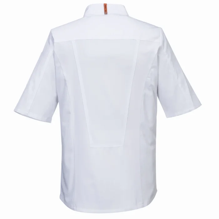Bluza kucharska Portwest MeshAir Pro z krótkim rękawem biała C738 - obrazek 3