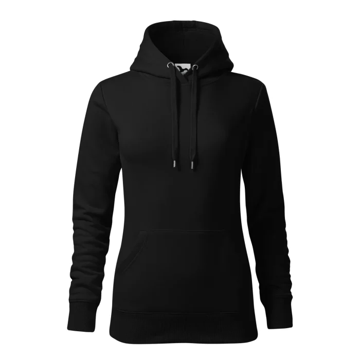 Bluza damska kangurka z kapturem Malfini Cape czarna - obrazek 2