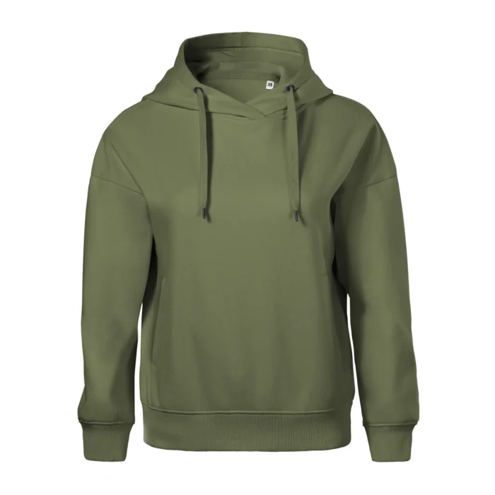 Bluza damska kangurka z kapturem Malfini Moon 421 khaki - obrazek 2