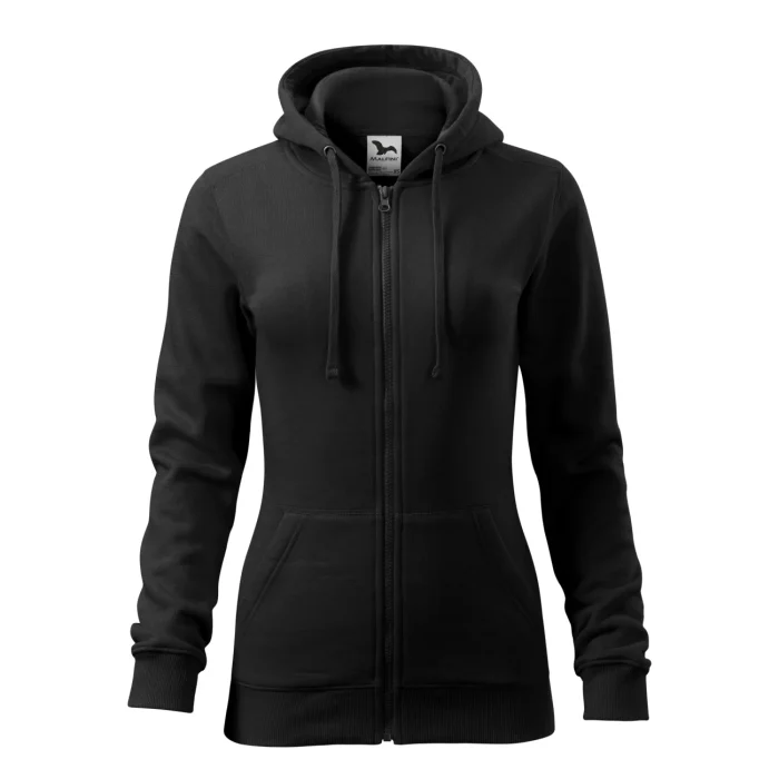 Bluza damska rozpinana Malfini Trendy Zipper 411 czarna - obrazek 2