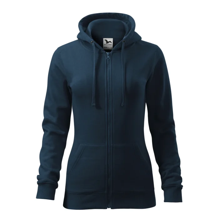 Bluza damska rozpinana Malfini Trendy Zipper 411 granatowa - obrazek 2
