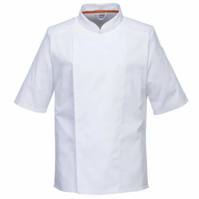 Bluza kucharska Portwest MeshAir Pro z krótkim rękawem biała C738 - obrazek 2