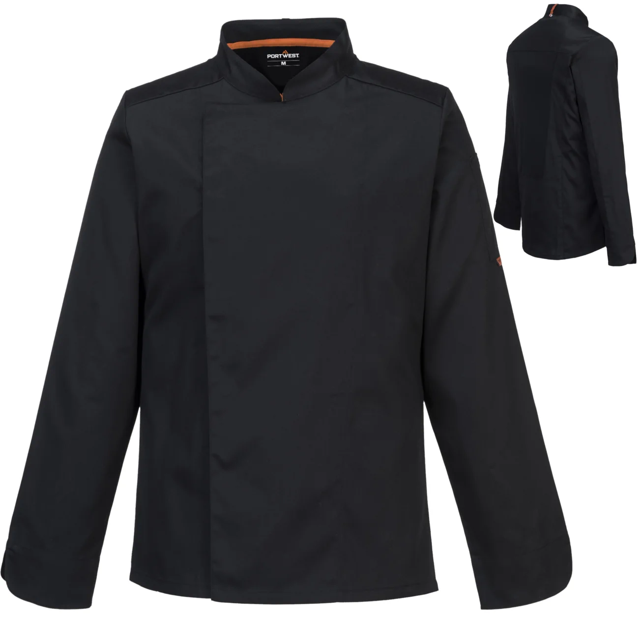 bluza-kucharska-dlugi-rekaw-portwest-c838-meshair-pro-czarna-1 Bluza kucharska Portwest MeshAir Pro C838 czarna - obrazek 1